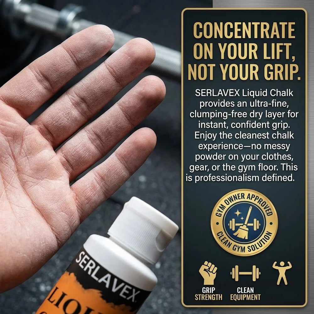 SERLAVEXA Liquid Chalk 100ml/50ml/30ml Professional Anti-Slip Magnesium Powder for Weightlifting Gym Basketball Climbing Zpaxo