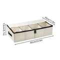 Under Bed Storage Foldable Clear Lid Handles Bins Closet Bedroom