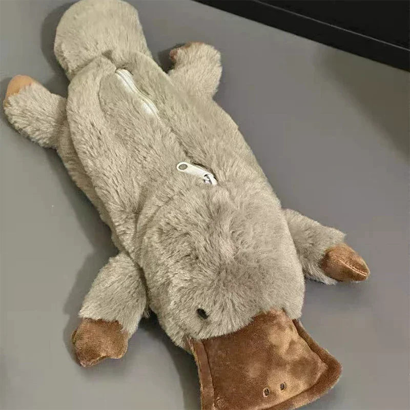 Pleasant Platypus Pen Storage Makeup Case Plush Writing Tool Pouch Zpaxo