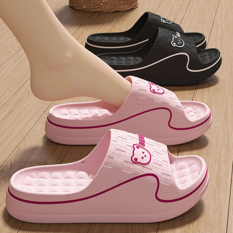 Women's Home Slippers Cute Cartoon EVA Indoor Bathroom Sandals Soft