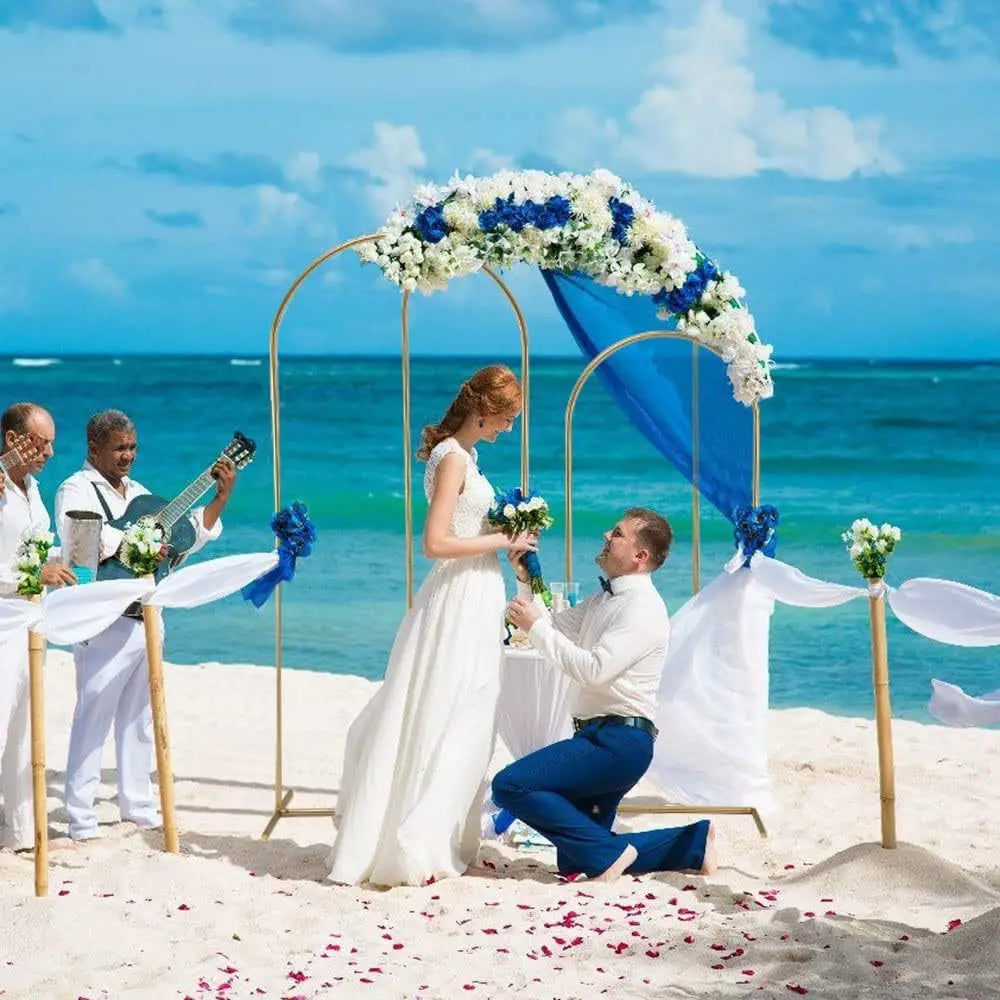 Gold Wedding Arch Stand Balloon Frame Backdrop Bracket Birthday