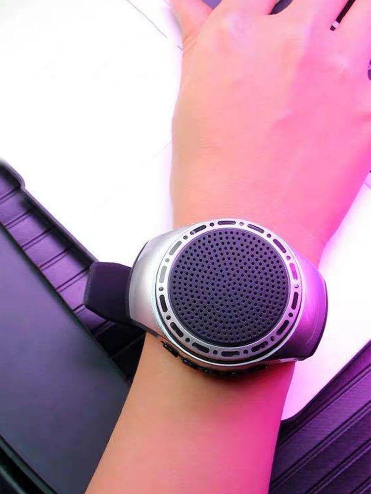 USB Rechargeable Bicycle Audio Portable Wrist Watch Speaker Cool