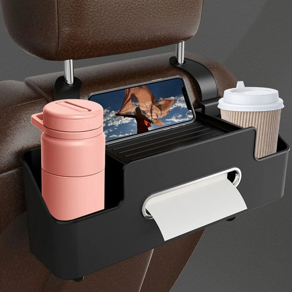 Multifunctional Car Headrest Organizer Large Capacity Hanging Storage Auto Storage Rack Phone Stand with Hook Zpaxo