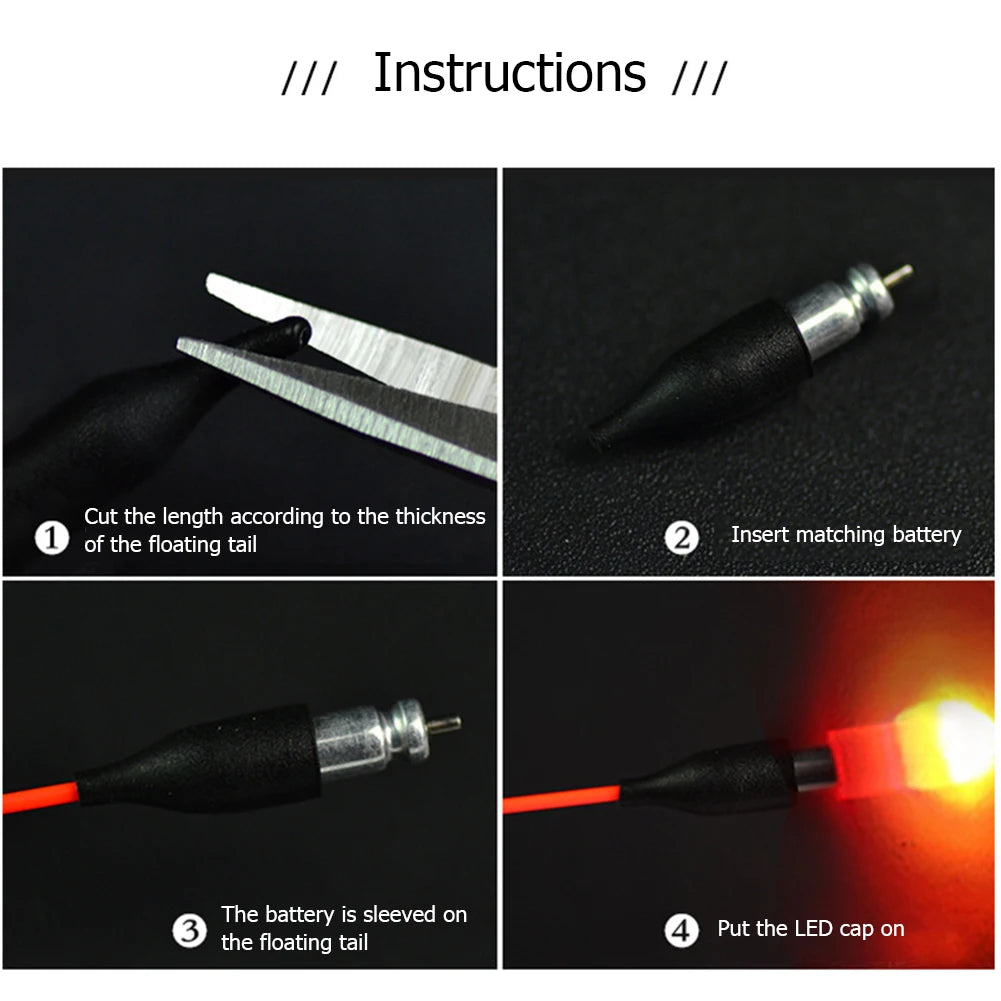 Fishing Float Drifting Tail Light Luminous Buoy Lights Accessory Zpaxo