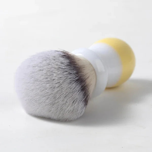 YAQI New Fashion Milk tea Color Synthetic Hair For Mens Wet Shaving Brush Soft High Quality Portable Travel Shaving Brush Zpaxo