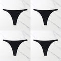 Ice Silk Seamless Thong Panties for Women – 1–4 Pack