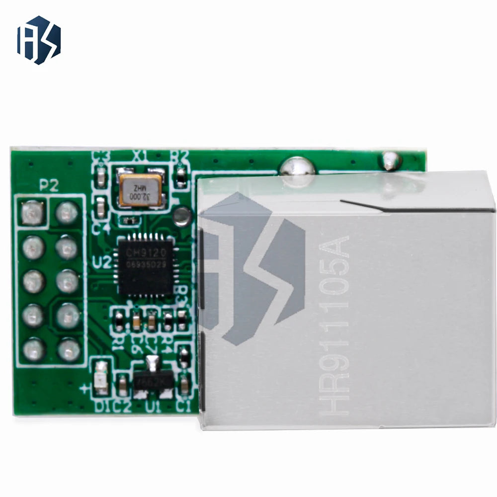 CH9120 Network to TTL Serial Converter Module - DC 3.3V 10M Ethernet Transparent Transmission Module Zpaxo