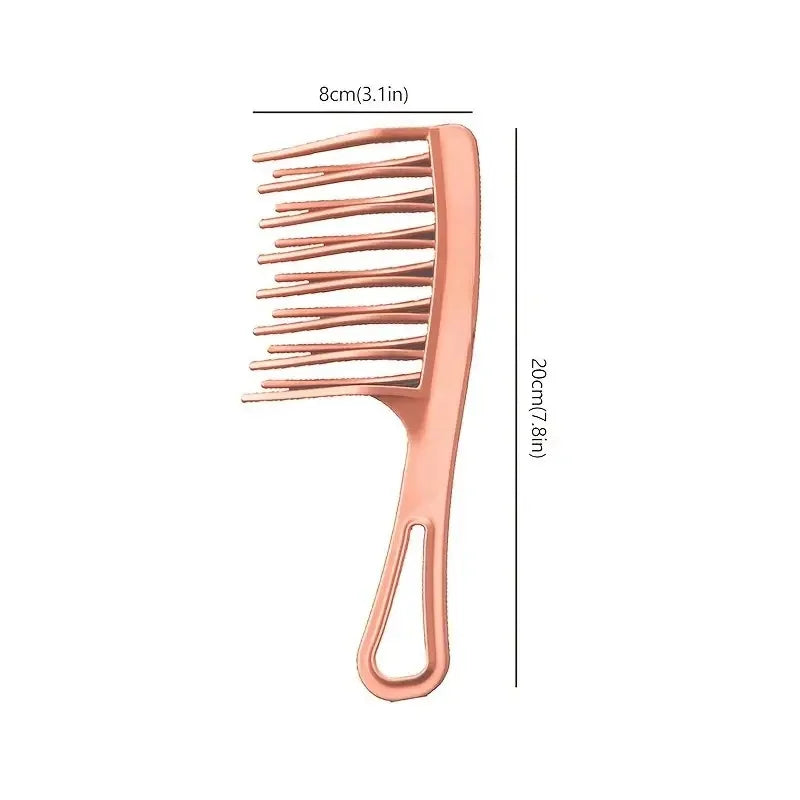 Double row big tooth comb wide tooth ladies special perm curly plastic large fluffy long hair styling comb Zpaxo
