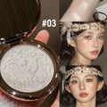 Little Angel Relief Shimmer Diamond Highlighter Palette Lasting Fine Pearly Glitter Powder Natural Brighten Contour Makeup Zpaxo 03
