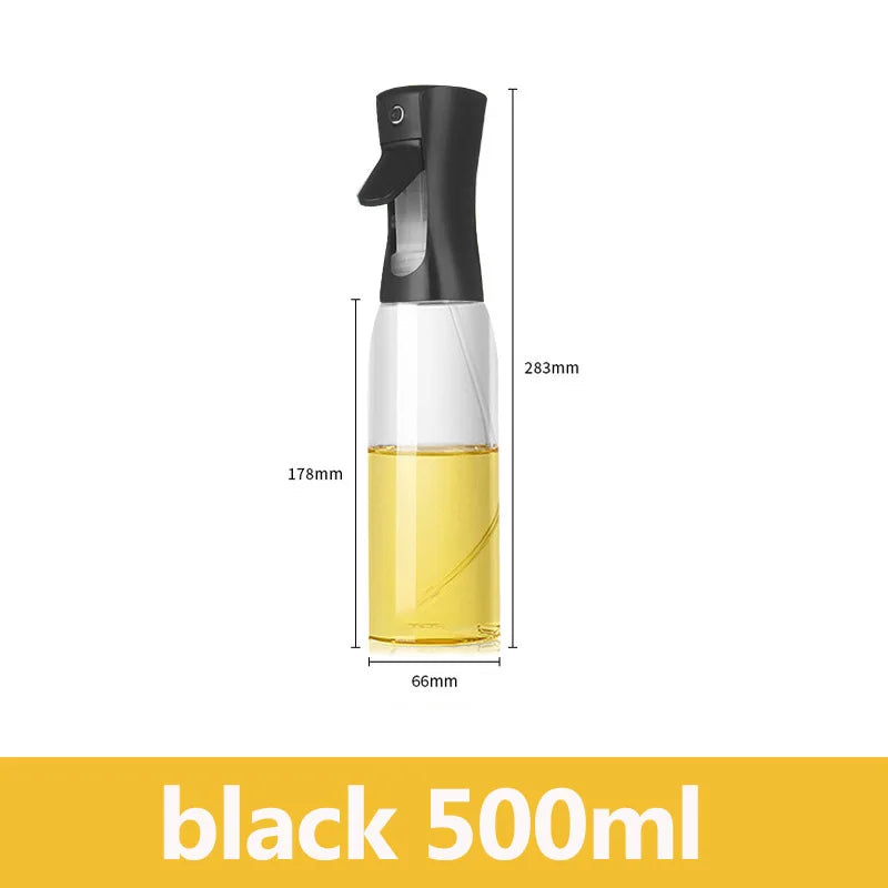 Camping BBQ Baking Vinegar Soy Sauce Spray Plastic Bottle Oil Spray for Cooking Olive Oil Sprayer Kitchen Gadgets 200/300/500ml Zpaxo 500ml black