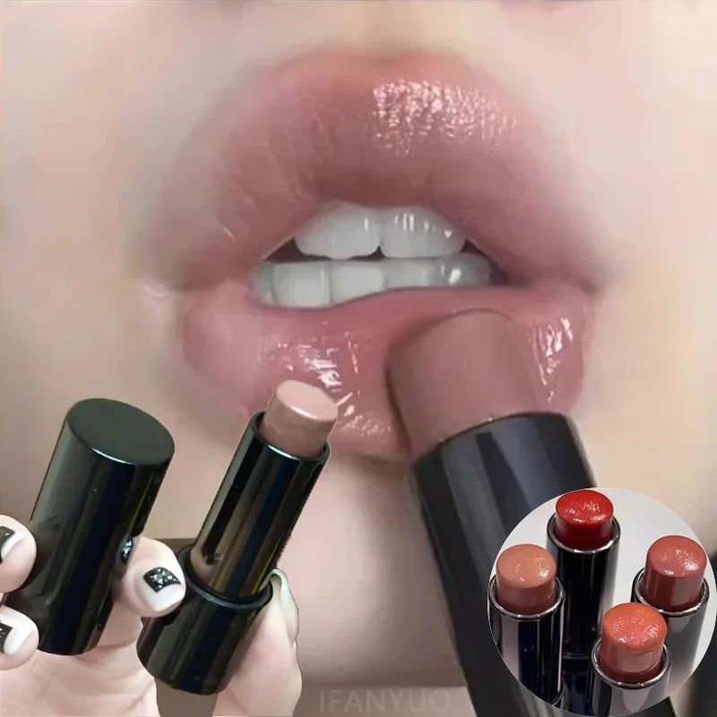 Low Saturation Light Lipstick Nude Brown Long Lasting Moisturizing