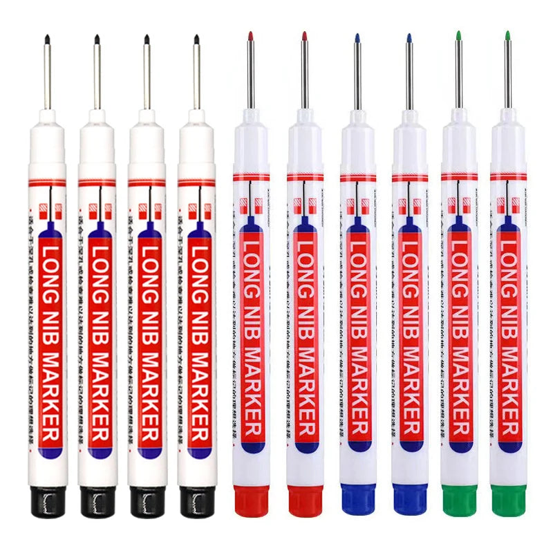 Deep Hole Long Nib Head Markers Metal Perforating Pen Waterproof