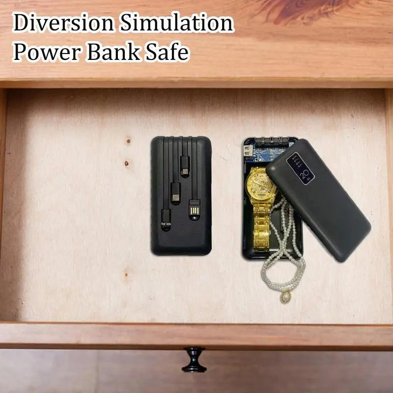 Diversion Safe Hiding Secret Container Hiding Containers For Necklaces Rings Power Bank Shape Disguised Compartment Zpaxo