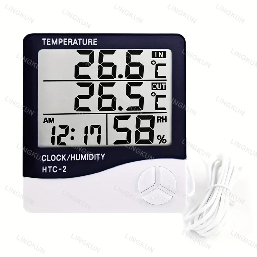Indoor LCD Digital Thermometer Hygrometer - Electronic Temperature & Humidity Meter Sensor Gauge Weather Station for Home Zpaxo