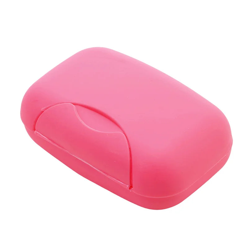 Portable Travel Soap Box with Lid – Plastic Soap Dish Holder Travel Soap Dish Zpaxo L-Pink