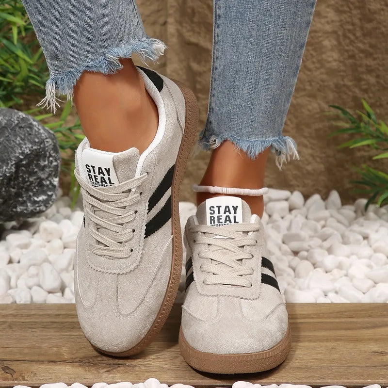 Women's Spring Autumn Fashionable Stripe Embellishment Comfortable Zpaxo