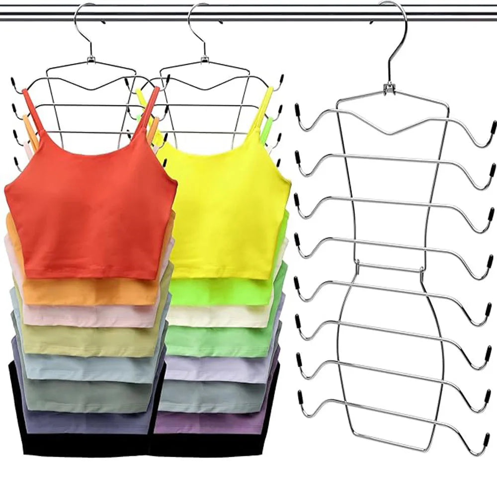 Clothes hanger1/2/3 Pack Multi-Layer Underwear Folding Hanger Sling Bra Storage Trouser Racks Do Not Leave Traces Of Multi-Funct Zpaxo