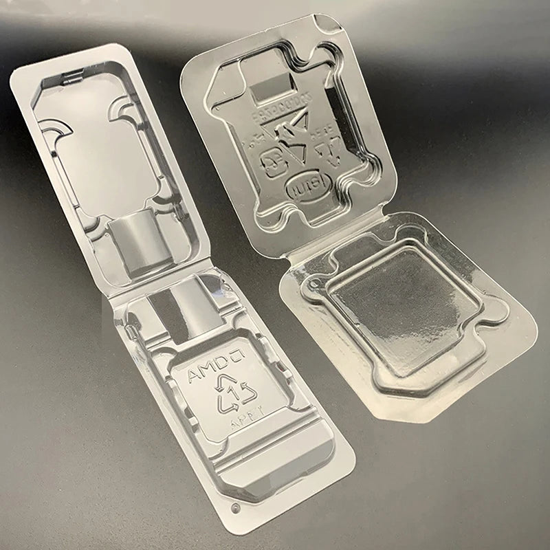CPU Clamshell Tray Box AMD Case Holder Protection PVC Waterproof 754