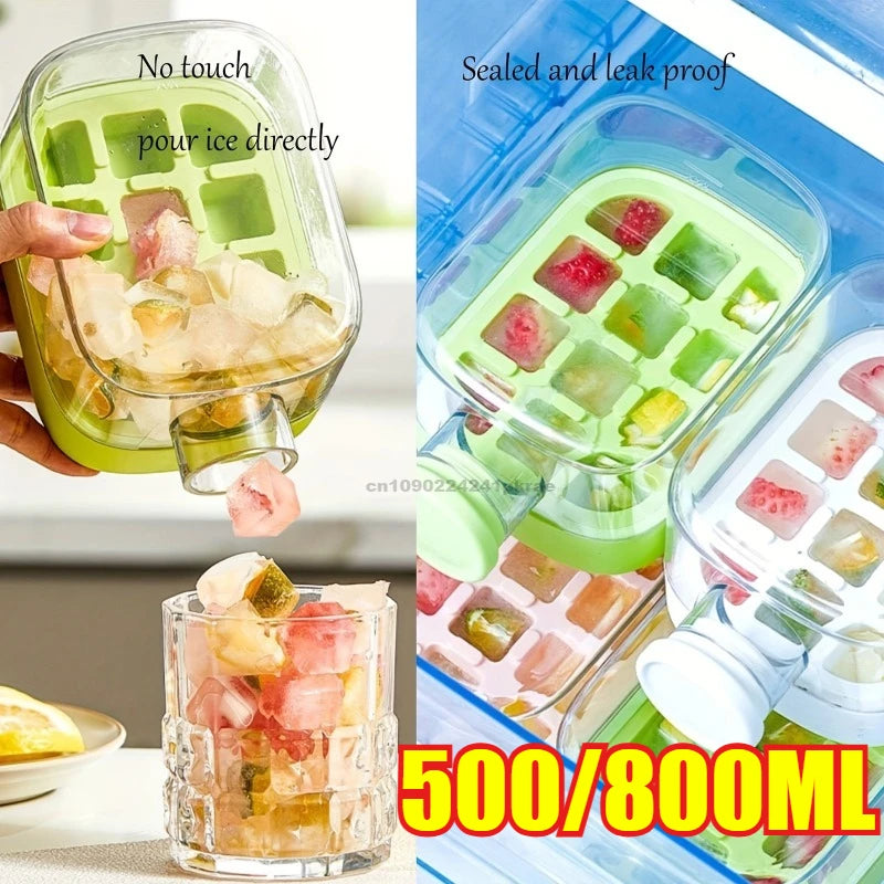 Large Capacity Ice Cube Maker Water Bottle Silicone Tray with Straw for Juice Beverage Cooling Stackable Design Durable Plastic Zpaxo