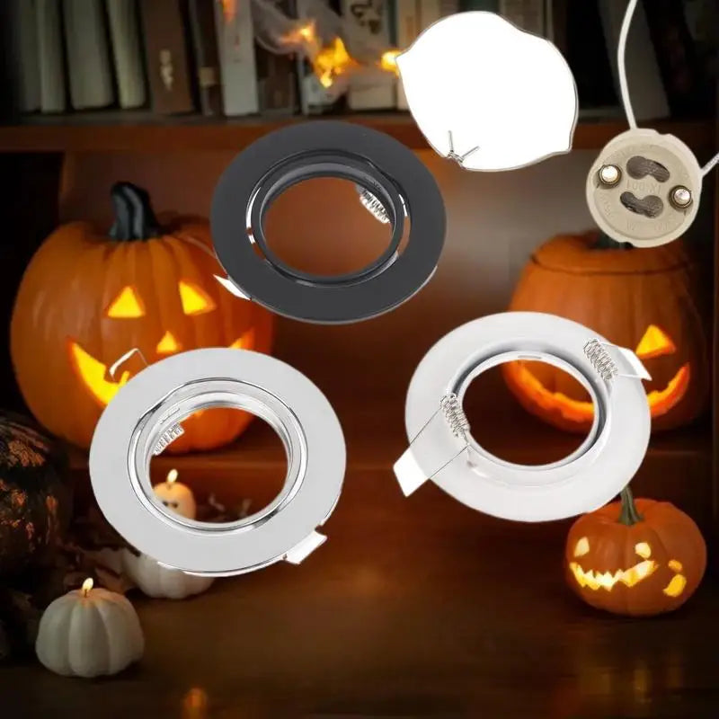 Round Frame LED Downlight Bulb Holder Recessed Fixture MR16 GU10 Spot Zpaxo