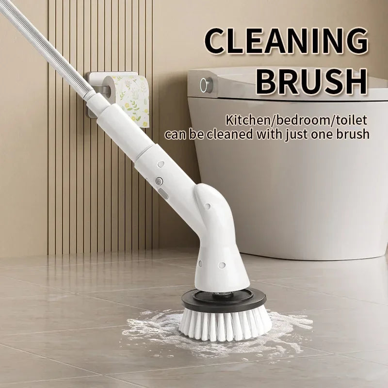 5/6-in-1 Electric Cleaning Brush 2000mAh Wireless Electric Rotary Cleaning Brush Shower Cleaning Brush Kitchen Bathroom Zpaxo