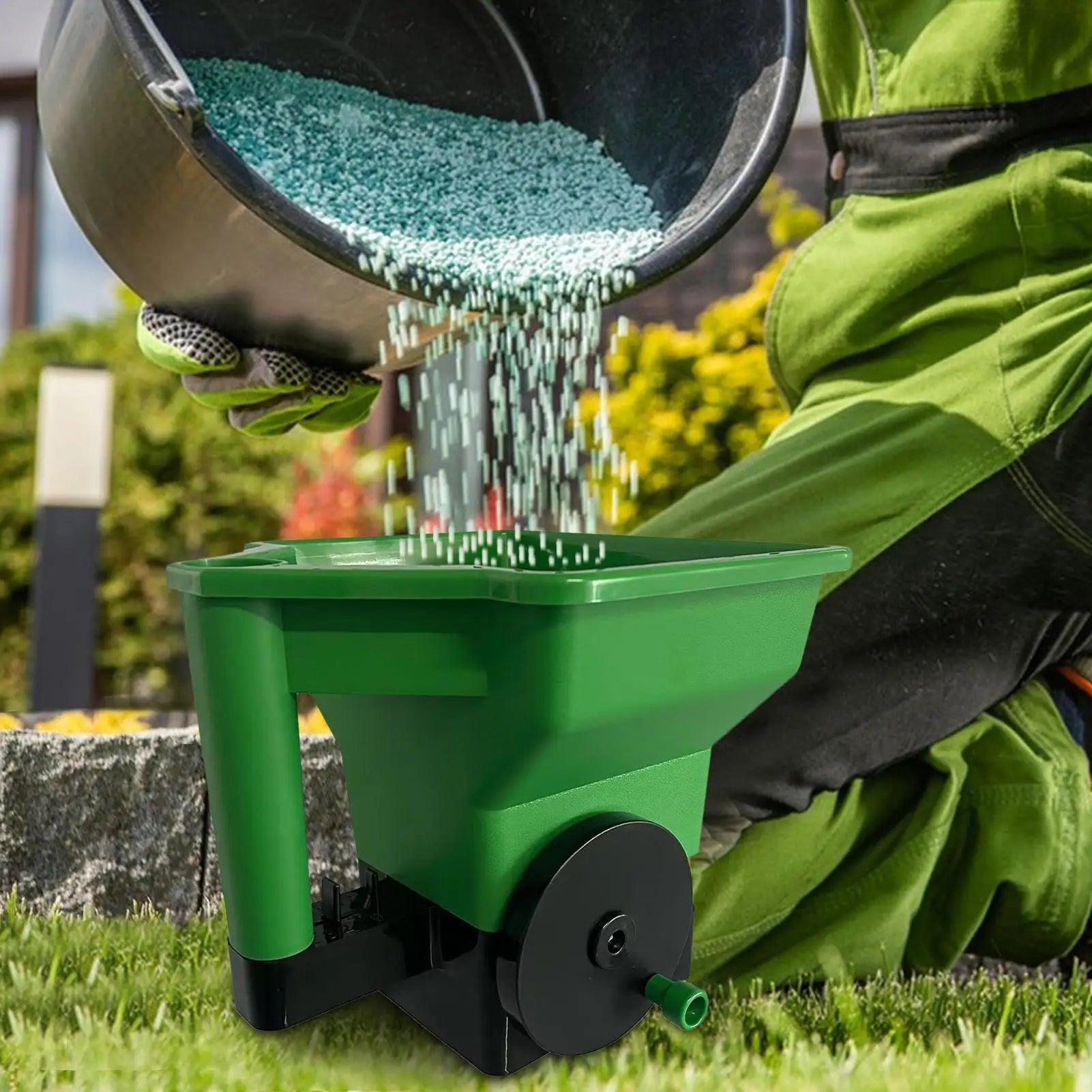 Fertilizer Spreader Handheld Portable Garden Supplies Hand Crank