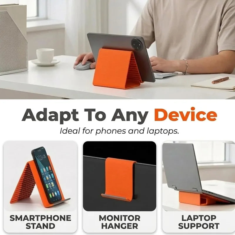 Flexible Cell Phone Holder Laptop Tablet Stand Non-slip Silicone Adjustable Foldable Desktop Holder Compatible Desktop Stand Zpaxo