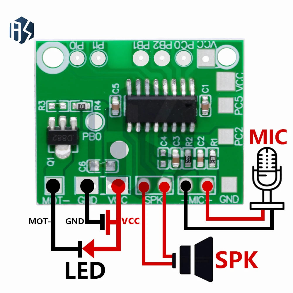 DIY Toy Sound Module 3V-5V Recording Voice Changing Intelligent Zpaxo