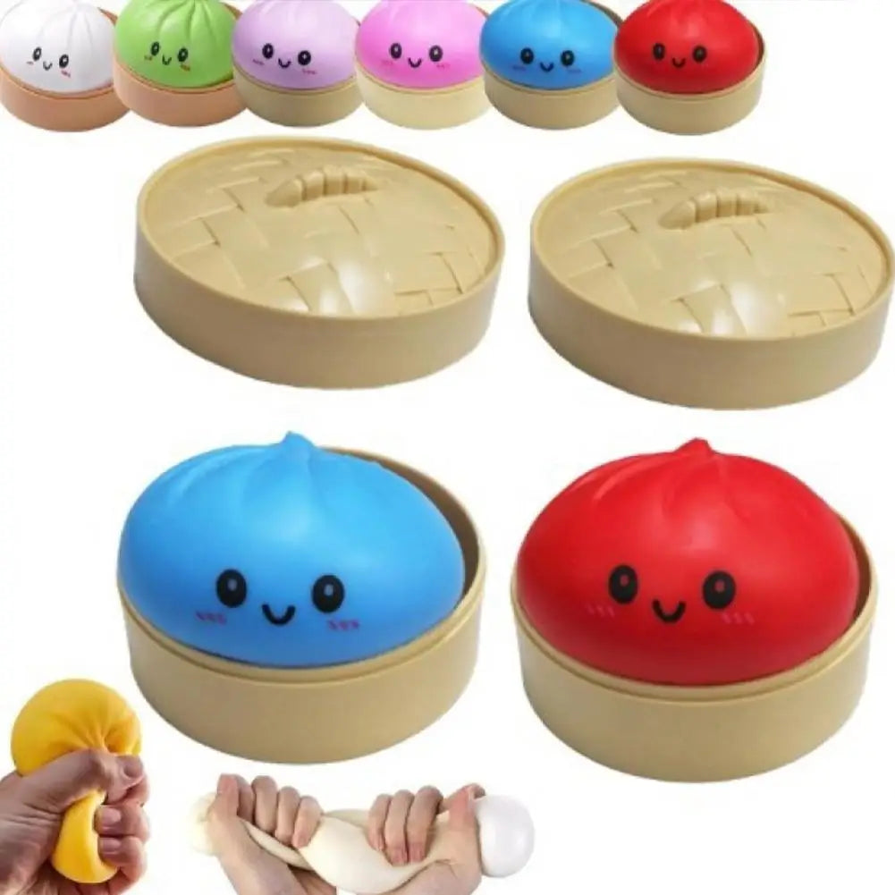 Simulation Flash Dumpling Pressure Ball Stress Relief Reusable Low Rebound Decompression Toys Children Squeezable Toys Zpaxo