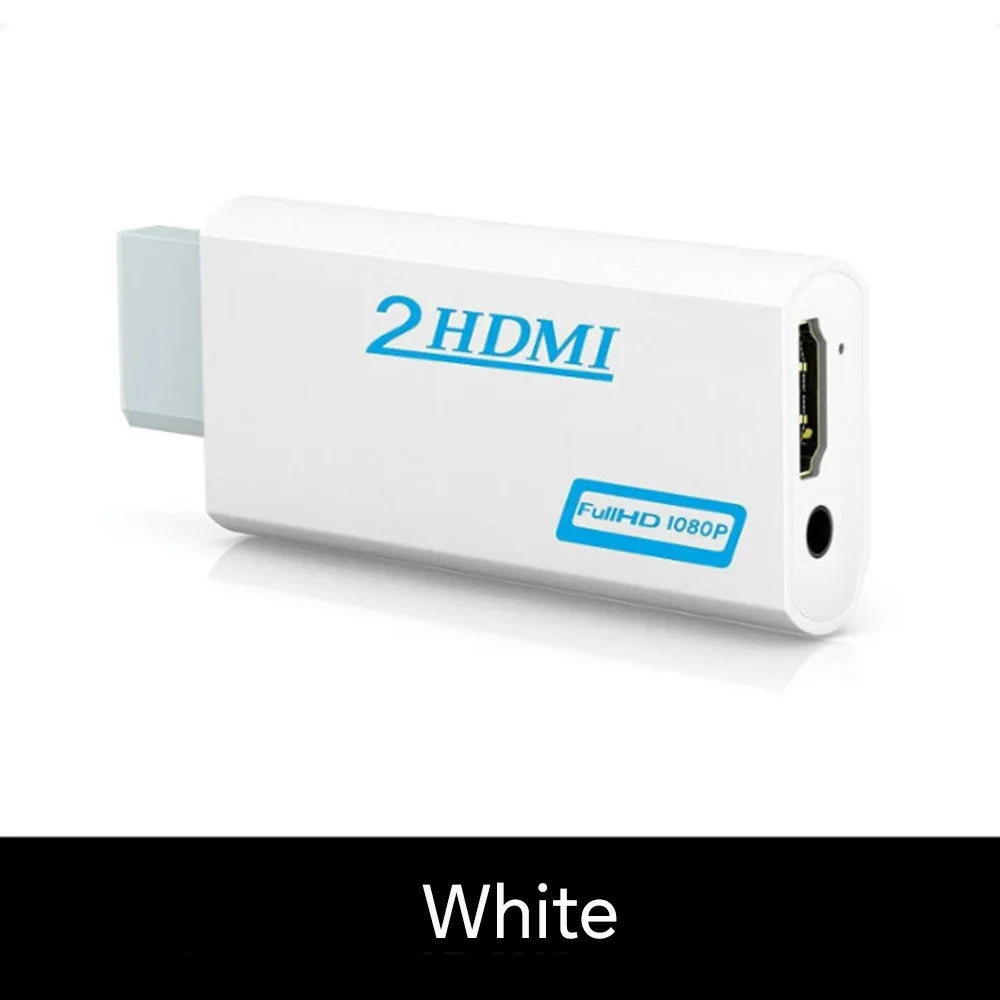 Full HD 1080P HDMI Compatible Converter Adapter Audio HDTV Monitor Zpaxo White