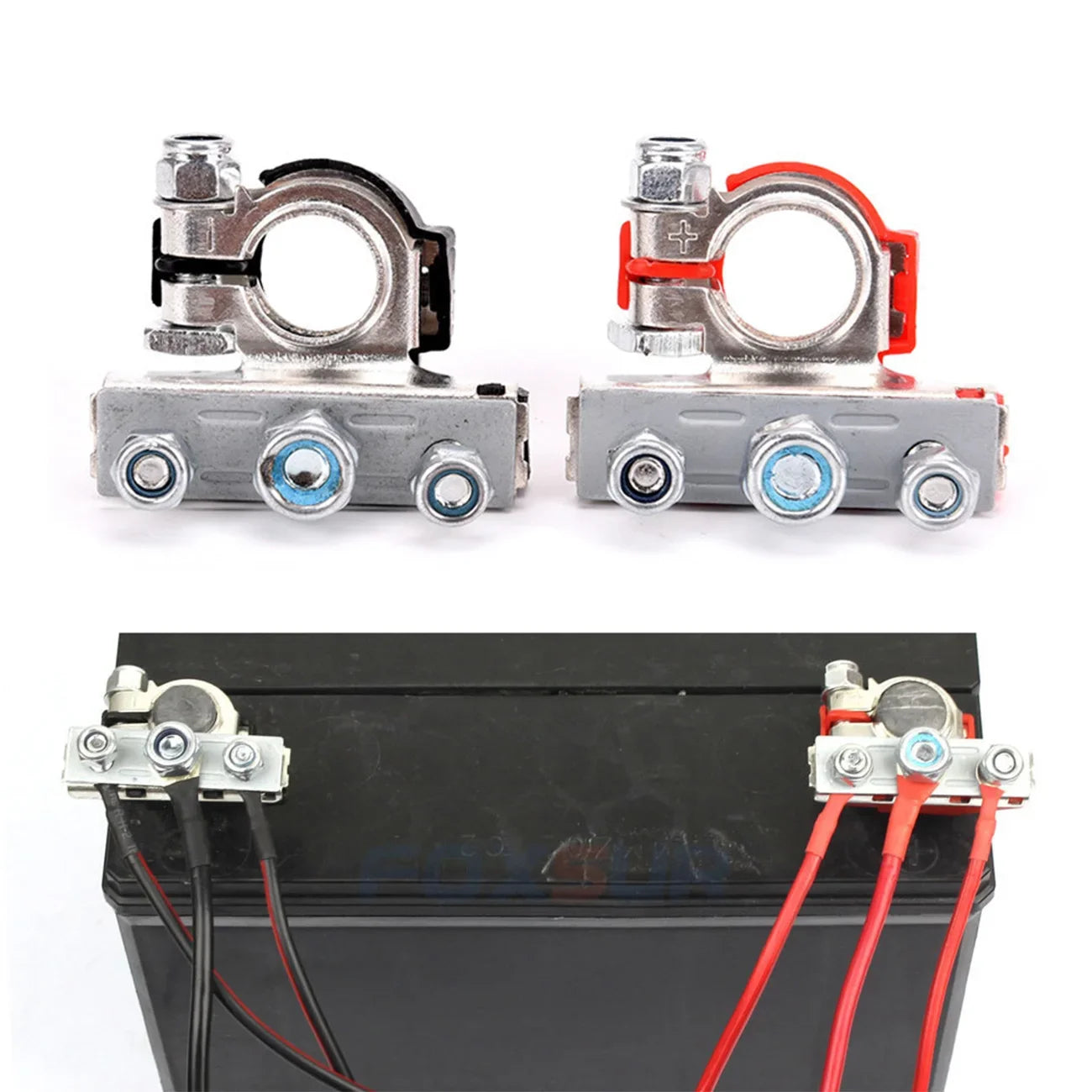 Quick Release Battery Terminal Connectors Positive Negative Cable Zpaxo