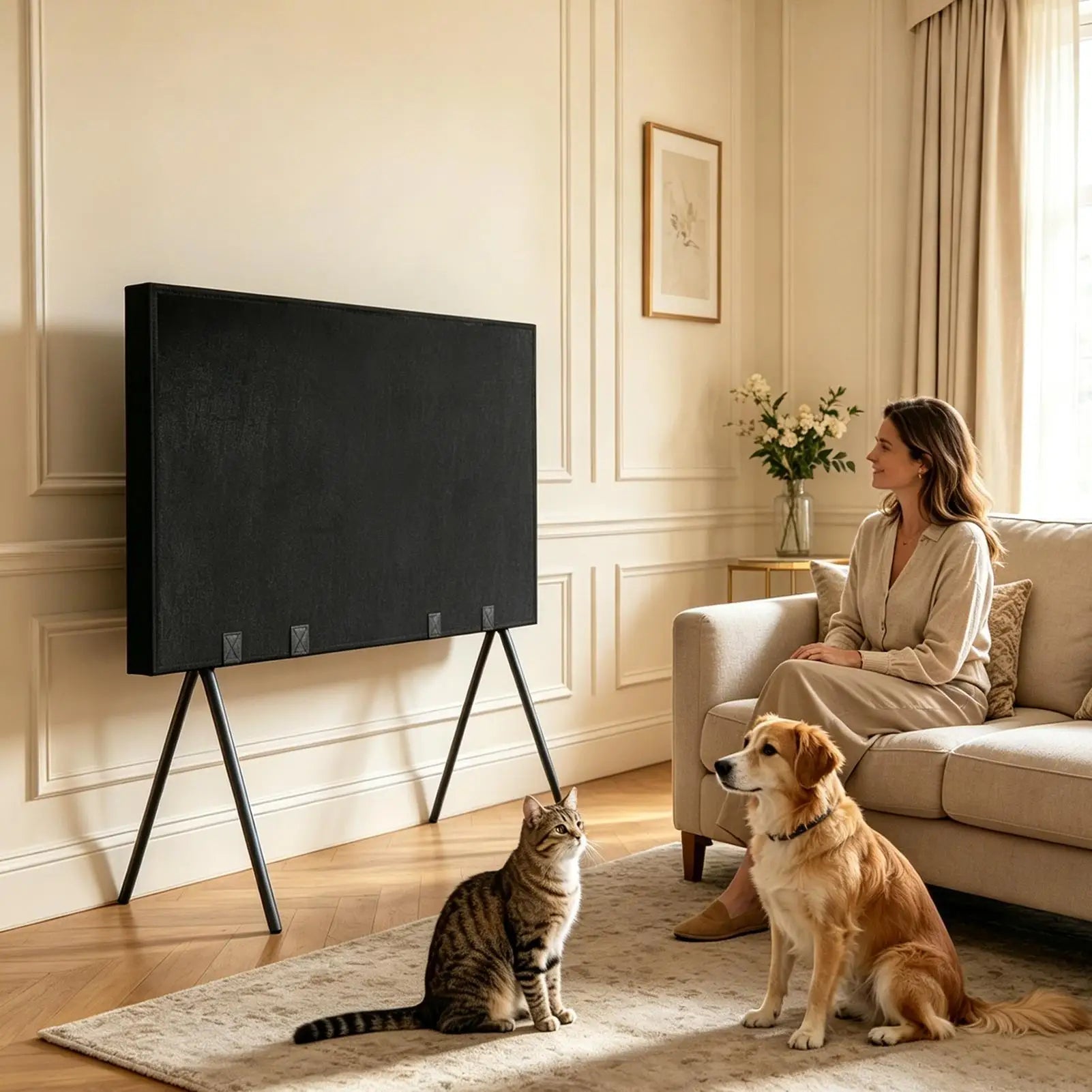 TV Cover Moving Anti Scratch Protection Bottom Strap Screen Protector
