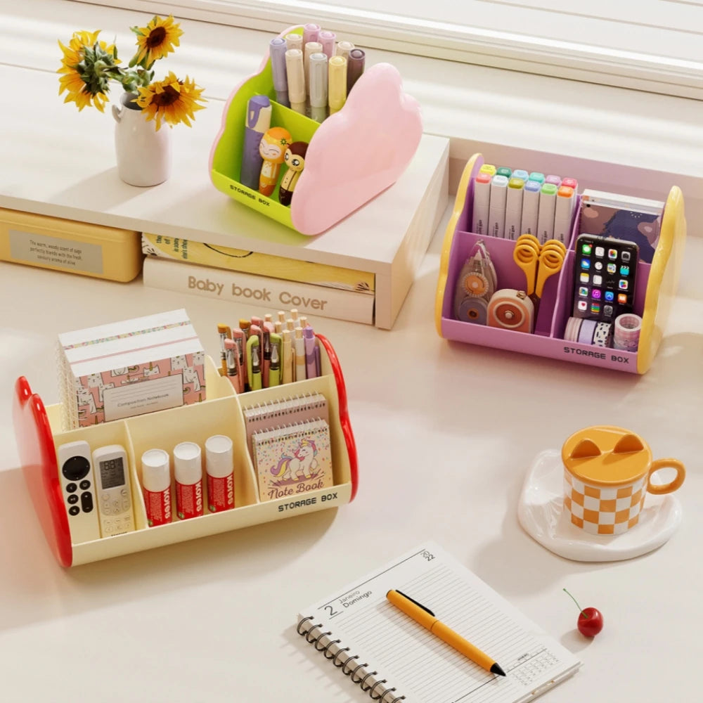 Cloud-Shaped Desk Organizer – Multi-Compartment Storage Box Desk Organizer Zpaxo