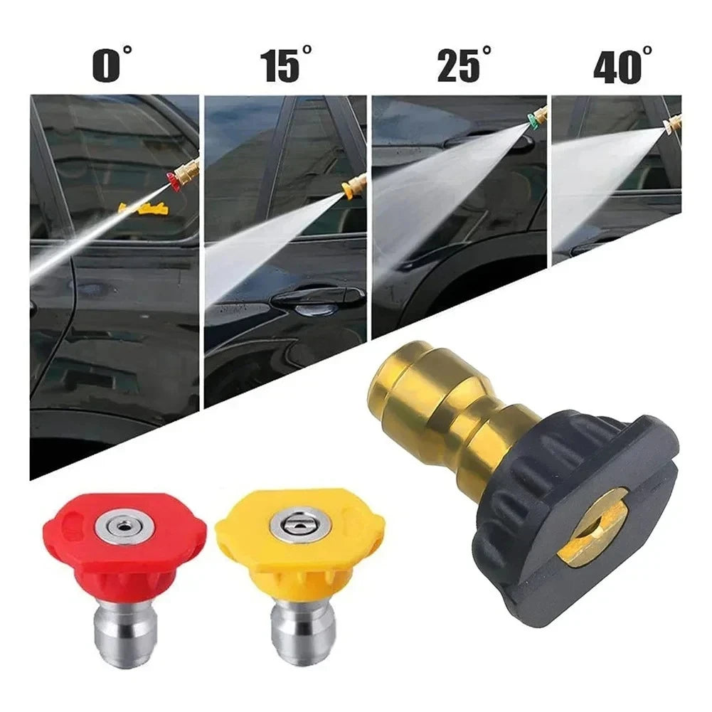 1 Quick Connect Garden Pressure Washer Spray Nozzle 0 15 25 40 Degree