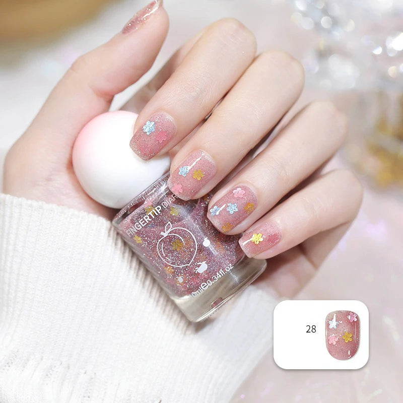 No-bake Nail Polish Polarized Nude Nails Art Tearable Quick Dry Zpaxo 28