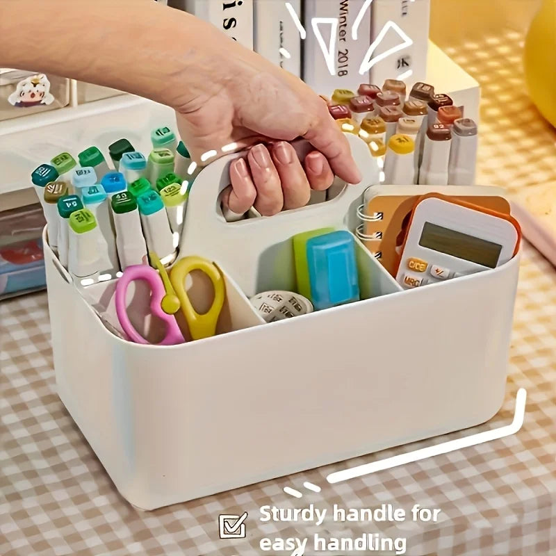 Multi-functional Storage Basket Handle Portable Pencil Pen Holder