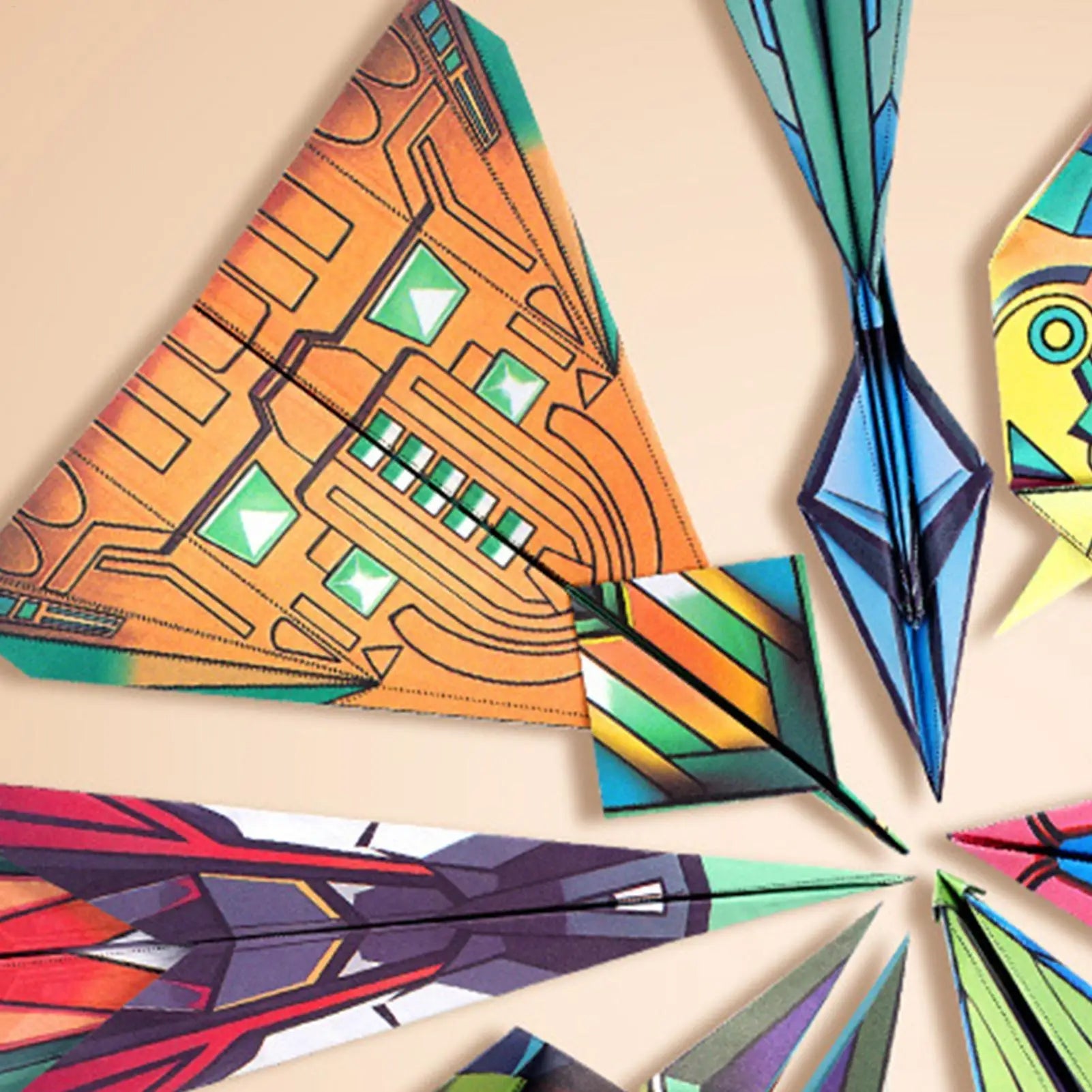 Paper Airplane Book Colorful Toys Instructions Creative Plane