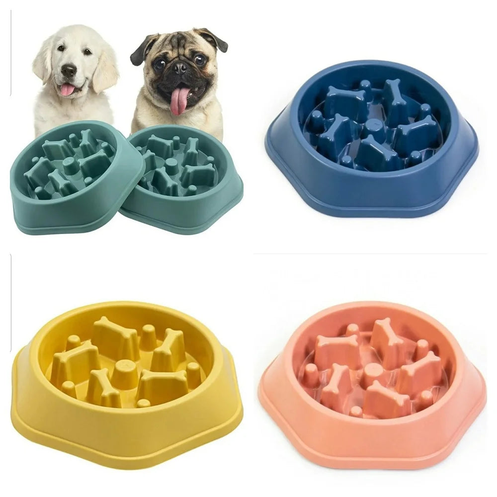 Slow Feed Dog Bowl Slip-resistant Design Promotes Healthy Eating Zpaxo