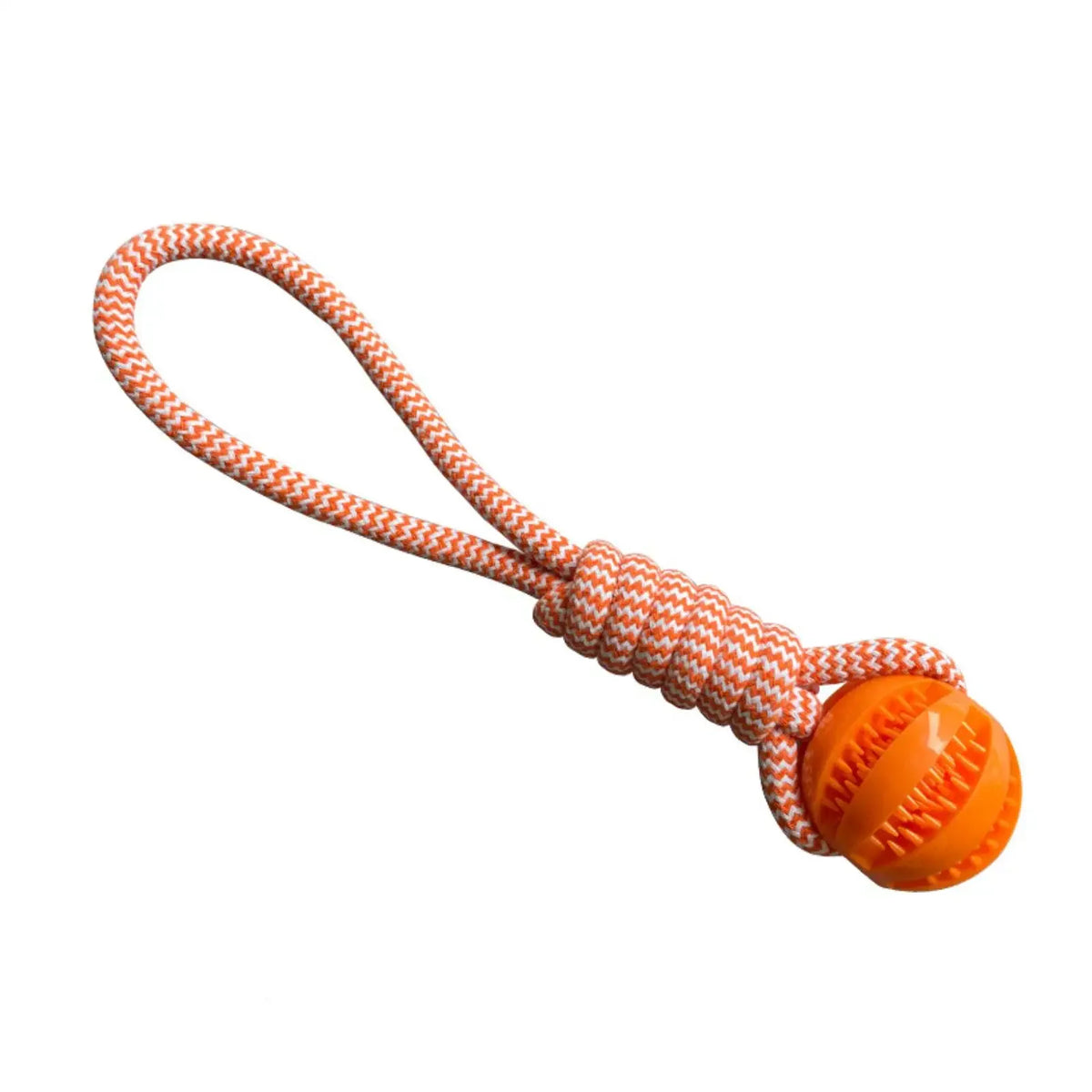 Dog Toys Balls Interactive Supports Rope Rubber Leaking Small Medium Zpaxo Orange