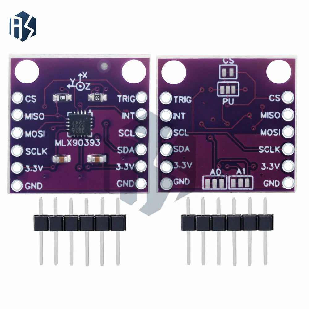 MLX90393 Three Digital Hall Sensor 3D Position Rotational Angular Zpaxo