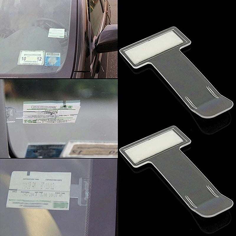 5-Pack Clear Windshield Parking Ticket & Card Holder Clips
