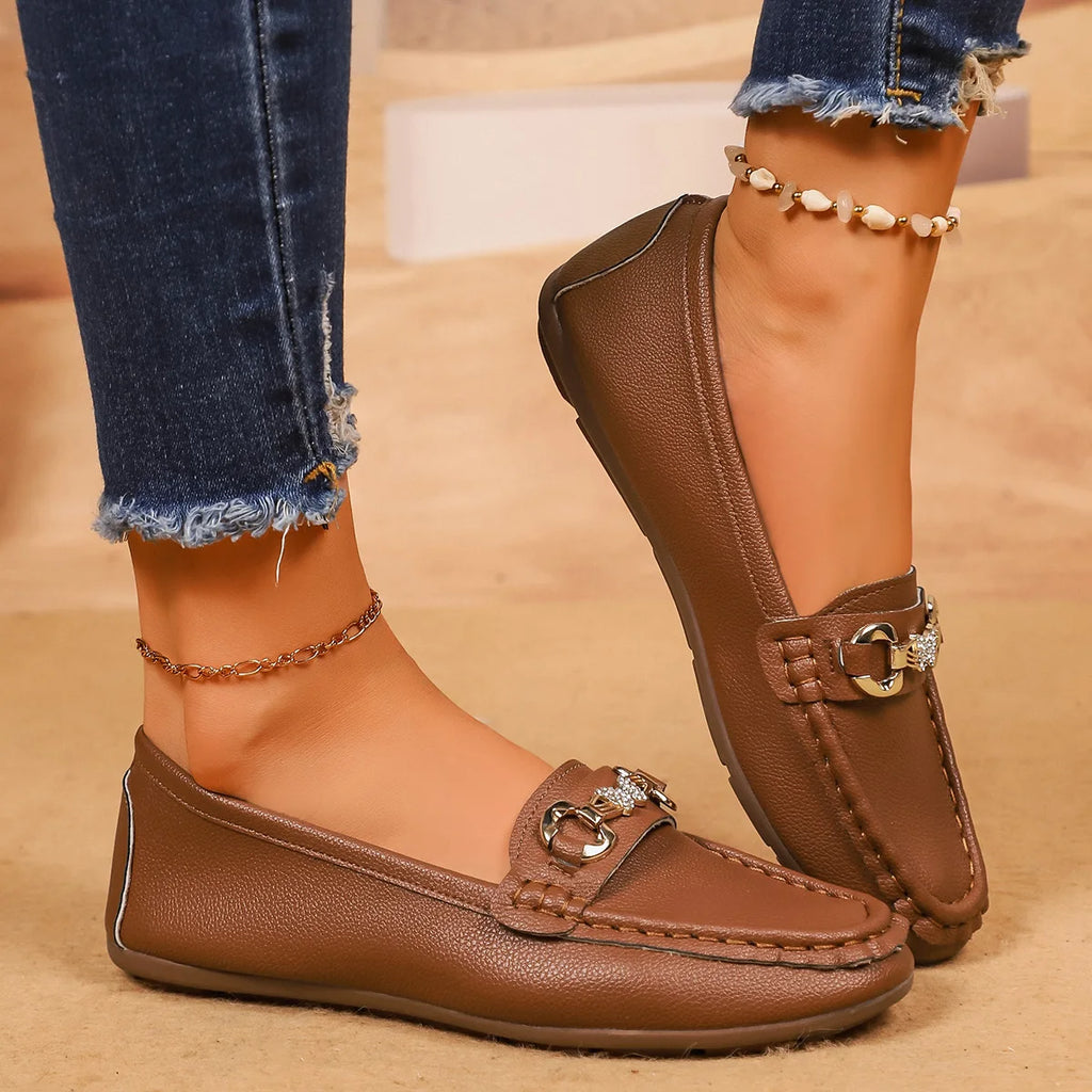 Women Loafers 2025 New Round Toe Solid Flat Sneakers Women Spring Autumn Shoes Casual Slip on Mary Jane Shoes Zapatos De Mujer Zpaxo