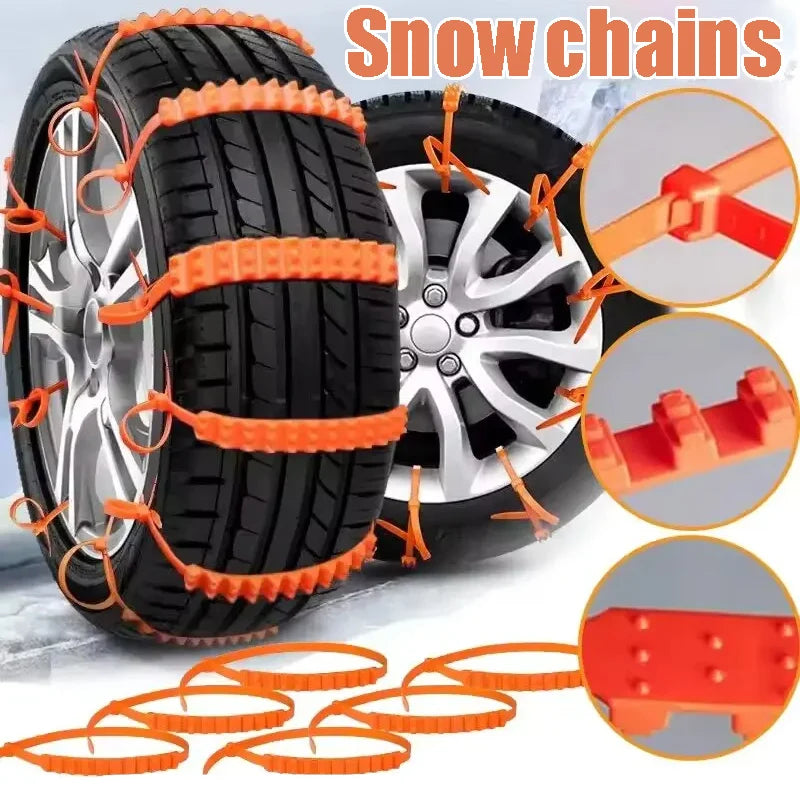 1- Complete Winter Vehicle Safety Universal Snow Chains Tow Rope