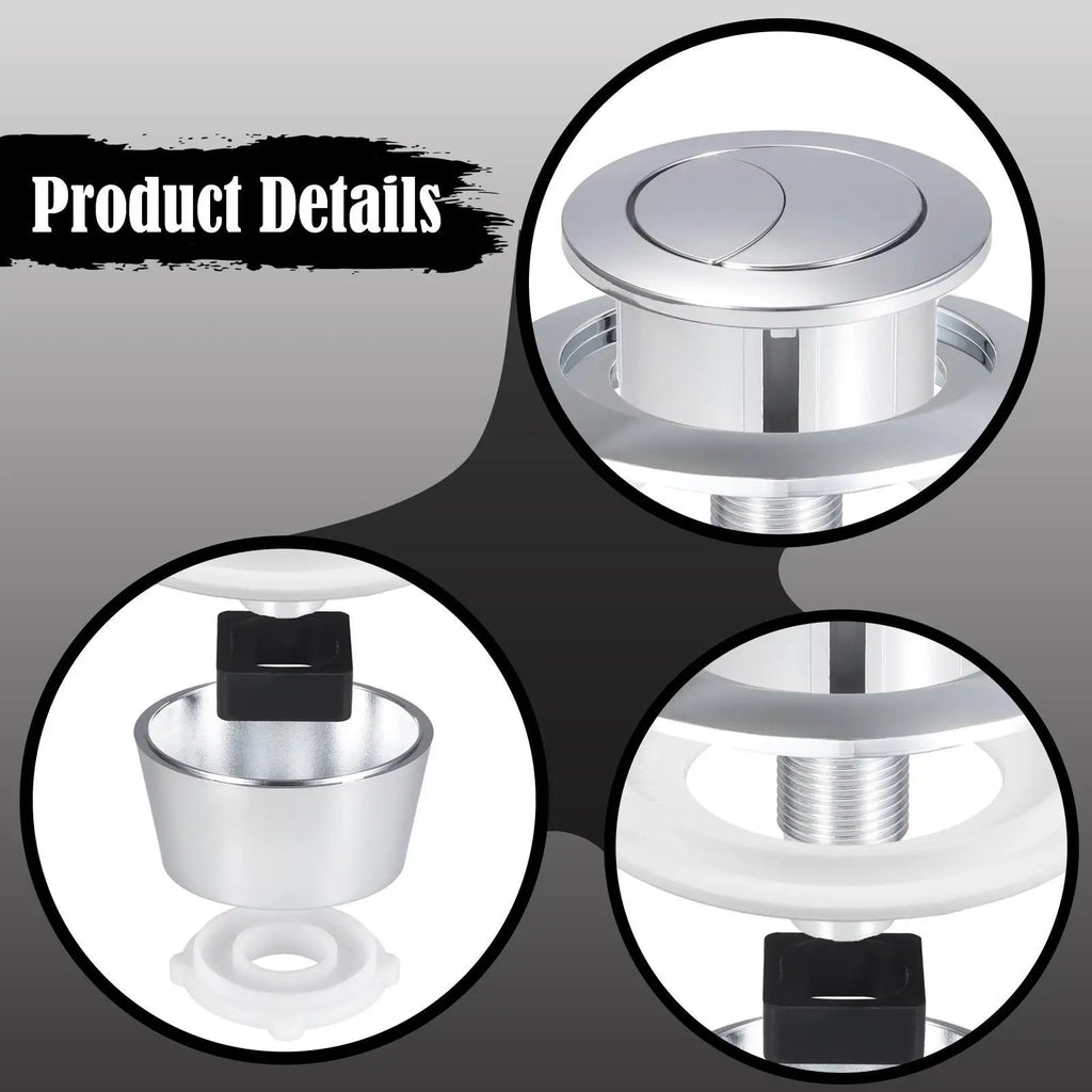 Toilet Flush Valves Fitting Flusher Double Push Toilet Tank Button Accessory Water Saving Flush Valve Fitting for Home Bathroom Zpaxo