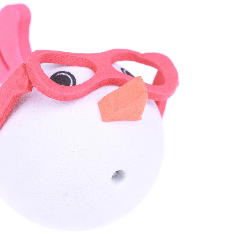 Cute Glasses Chicken Car Antenna Pen Topper Aerial EVA Ball Decor Toy