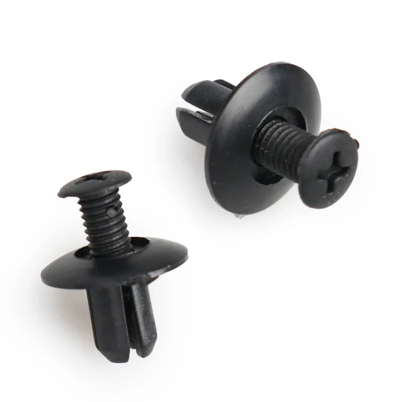Black Plastic Push Rivet Clips – Auto Bumper & Fender Fasteners