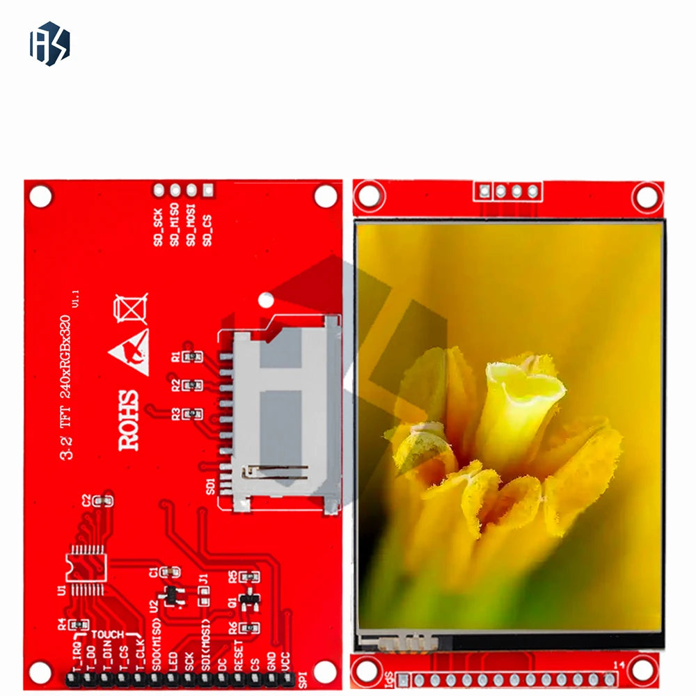 3 2-Inch TFT LCD Touch Screen Module ST7789 240 320 Resolution Zpaxo