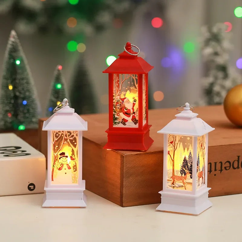 Christmas Light Table Lamp Decorate Lights Presents Santa Snowman