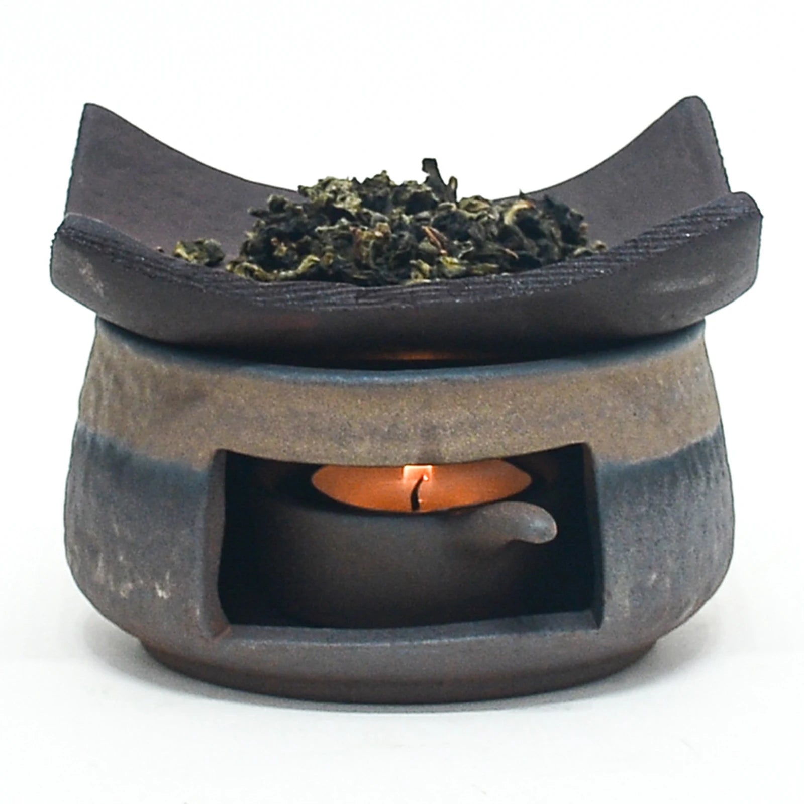 Teapot Warmer Gilded Iron Glaze Heating Base Ceramic Tea Stove Party