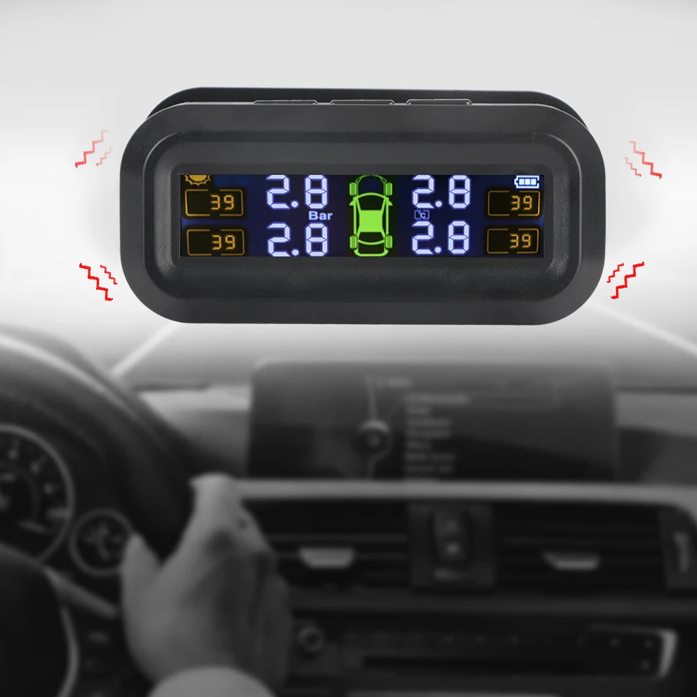 Tire Pressure Monitoring System Car Tyre Monitor Alarm 4 External